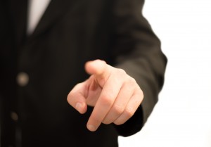 Biz man pointing